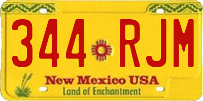 NM license plate 344RJM