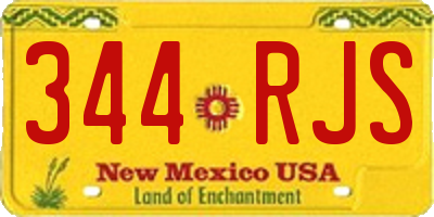 NM license plate 344RJS