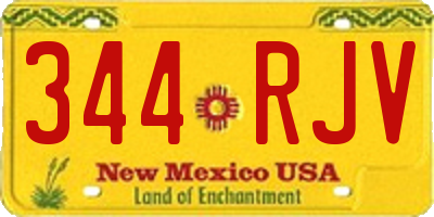 NM license plate 344RJV