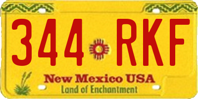 NM license plate 344RKF