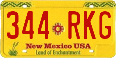 NM license plate 344RKG