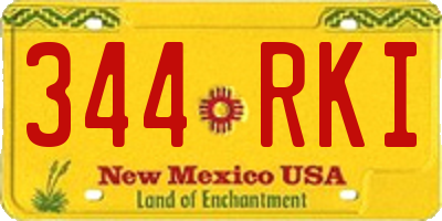 NM license plate 344RKI