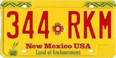 NM license plate 344RKM