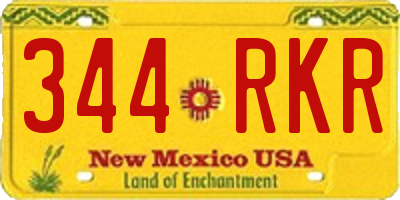 NM license plate 344RKR