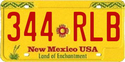 NM license plate 344RLB
