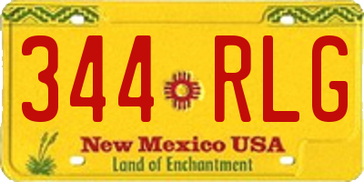 NM license plate 344RLG