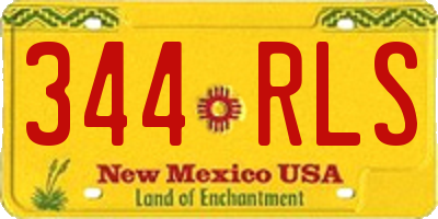 NM license plate 344RLS