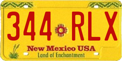 NM license plate 344RLX