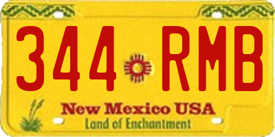 NM license plate 344RMB