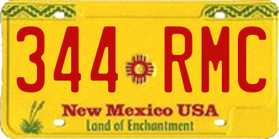 NM license plate 344RMC