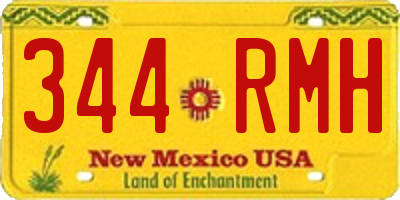 NM license plate 344RMH