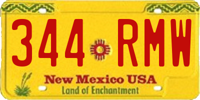 NM license plate 344RMW