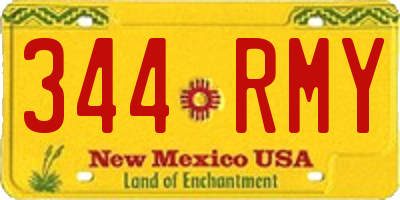 NM license plate 344RMY