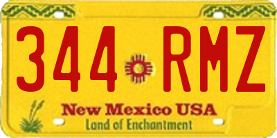 NM license plate 344RMZ