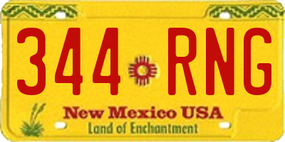 NM license plate 344RNG