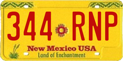 NM license plate 344RNP
