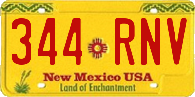 NM license plate 344RNV