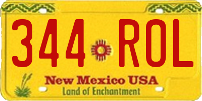 NM license plate 344ROL