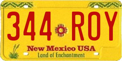 NM license plate 344ROY