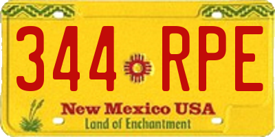 NM license plate 344RPE