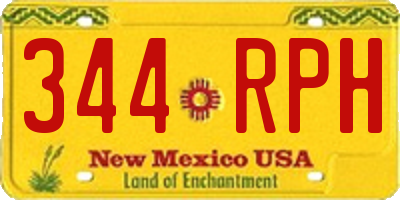 NM license plate 344RPH