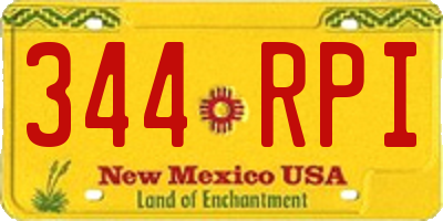 NM license plate 344RPI
