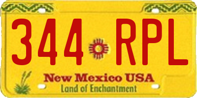 NM license plate 344RPL