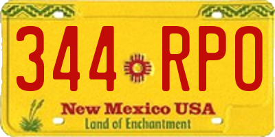 NM license plate 344RPO