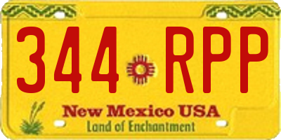 NM license plate 344RPP