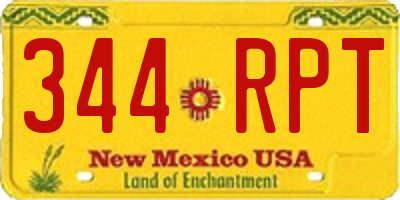 NM license plate 344RPT
