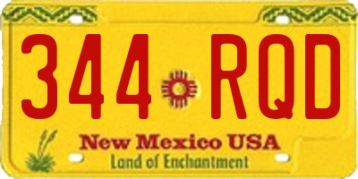 NM license plate 344RQD