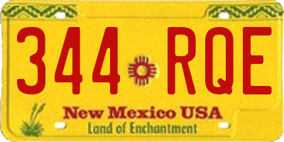 NM license plate 344RQE