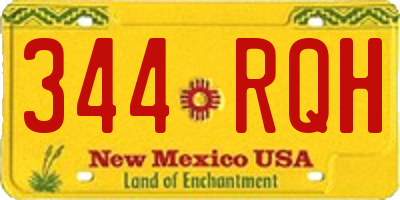 NM license plate 344RQH