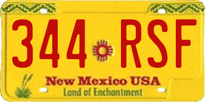 NM license plate 344RSF