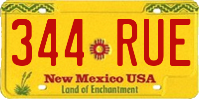 NM license plate 344RUE