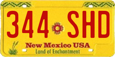 NM license plate 344SHD