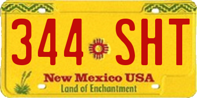 NM license plate 344SHT