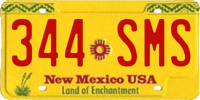 NM license plate 344SMS