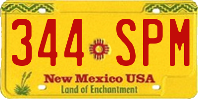 NM license plate 344SPM