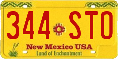 NM license plate 344STO