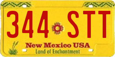 NM license plate 344STT