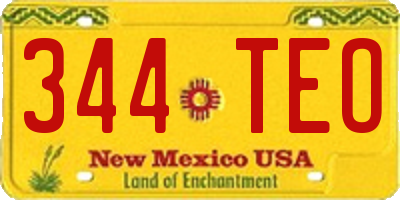NM license plate 344TEO