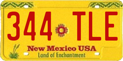 NM license plate 344TLE