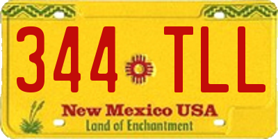 NM license plate 344TLL