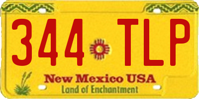 NM license plate 344TLP