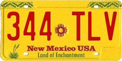 NM license plate 344TLV