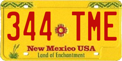 NM license plate 344TME