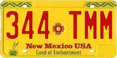 NM license plate 344TMM
