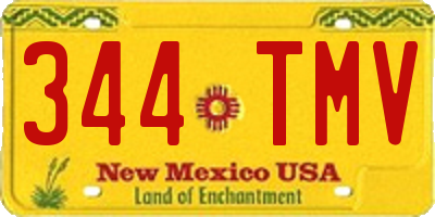 NM license plate 344TMV