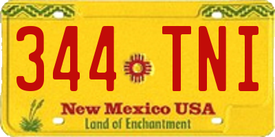 NM license plate 344TNI